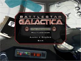 Title screen of Battlestar Galactica on the Microsoft Windows.