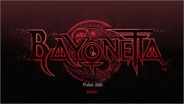Title screen of Bayonetta on the Microsoft Windows.