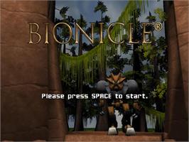 Title screen of Bionicle on the Microsoft Windows.