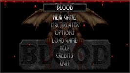 Title screen of Blood - Fresh Supply on the Microsoft Windows.