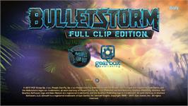 Title screen of Bulletstorm - Full Clip Edition on the Microsoft Windows.