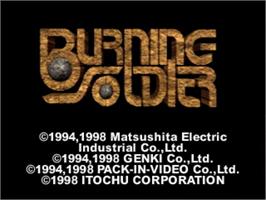 Title screen of Burning Soldier on the Microsoft Windows.