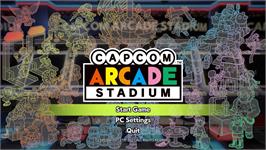 Title screen of Capcom Arcade Stadium on the Microsoft Windows.