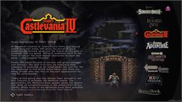 Title screen of Castlevania - Anniversary Collection on the Microsoft Windows.
