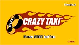 Title screen of Crazy Taxi on the Microsoft Windows.