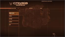Title screen of Crysis - Warhead on the Microsoft Windows.