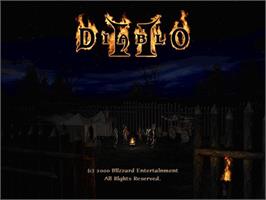 Title screen of Diablo 2 on the Microsoft Windows.