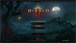 Title screen of Diablo 3 (Collector's Edition) on the Microsoft Windows.