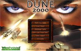 Title screen of Dune 2000 on the Microsoft Windows.