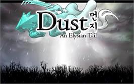 Title screen of Dust - An Elysian Tail on the Microsoft Windows.