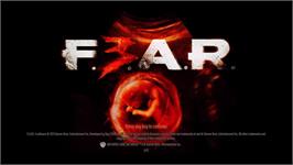Title screen of F.3.A.R. on the Microsoft Windows.