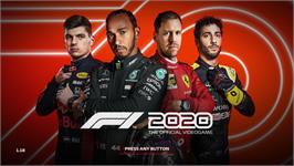 Title screen of F1 2020 (Deluxe Schumacher Edition) on the Microsoft Windows.