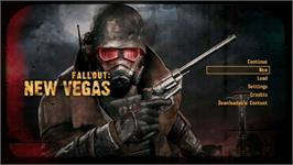 Title screen of Fallout - New Vegas on the Microsoft Windows.