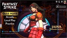 Title screen of Fantasy Strike on the Microsoft Windows.