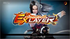 Title screen of Fighting EX Layer on the Microsoft Windows.