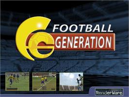 Title screen of Football Generation on the Microsoft Windows.