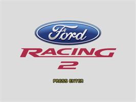 Title screen of Ford Racing 2 on the Microsoft Windows.