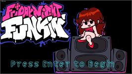 Title screen of Friday Night Funkin' on the Microsoft Windows.