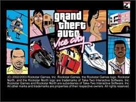 Title screen of Grand Theft Auto - Vice City on the Microsoft Windows.