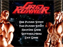 Title screen of Grid Runner on the Microsoft Windows.