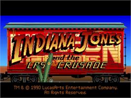 Title screen of Indiana Jones and the Last Crusade - The Graphic Adventure on the Microsoft Windows.