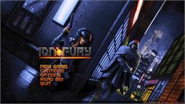 Title screen of Ion Fury on the Microsoft Windows.