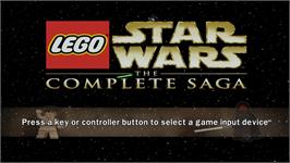 Title screen of LEGO Star Wars - The Complete Saga on the Microsoft Windows.