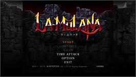 Title screen of La-Mulana (2012) on the Microsoft Windows.