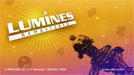 Title screen of Lumines - Remastered on the Microsoft Windows.