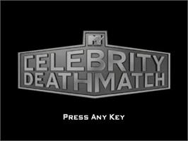 Title screen of MTV Celebrity Deathmatch on the Microsoft Windows.