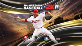 Title screen of Major League Baseball 2K11 on the Microsoft Windows.