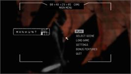 Title screen of Manhunt on the Microsoft Windows.