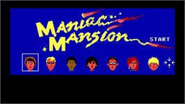 Title screen of Maniac Mansion Deluxe on the Microsoft Windows.