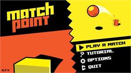 Title screen of Match Point on the Microsoft Windows.