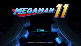 Title screen of Mega Man 11 on the Microsoft Windows.