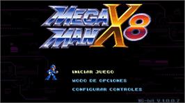 Title screen of Mega Man X8 on the Microsoft Windows.