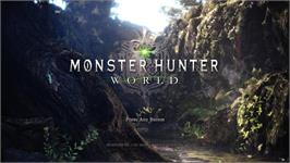 Title screen of Monster Hunter - World on the Microsoft Windows.