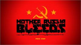Title screen of Mother Russia Bleeds on the Microsoft Windows.