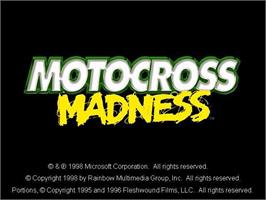 Title screen of Motocross Madness on the Microsoft Windows.