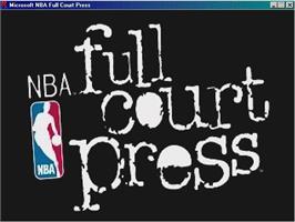Title screen of NBA Full Court Press on the Microsoft Windows.