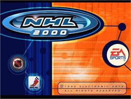 Title screen of NHL 2000 on the Microsoft Windows.