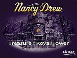 Title screen of Nancy Drew - Treasure in the Royal Tower on the Microsoft Windows.