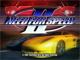 Title screen of Need for Speed II on the Microsoft Windows.