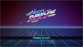 Title screen of Neon Drive on the Microsoft Windows.
