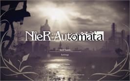 Title screen of NieR - Automata on the Microsoft Windows.