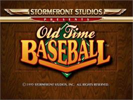 Title screen of Old Time Baseball on the Microsoft Windows.