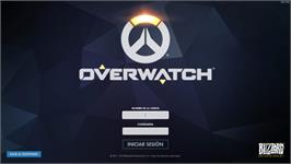 Title screen of Overwatch on the Microsoft Windows.