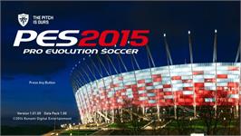 Title screen of PES 2015 - Pro Evolution Soccer on the Microsoft Windows.