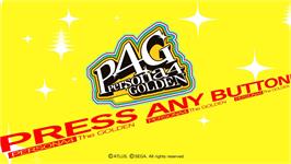 Title screen of Persona 4 Golden on the Microsoft Windows.
