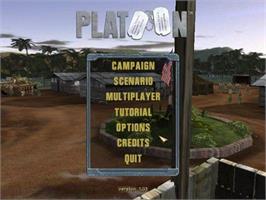Title screen of Platoon on the Microsoft Windows.